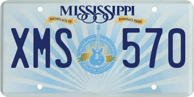 MS license plate XMS570