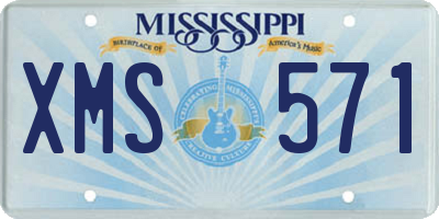 MS license plate XMS571