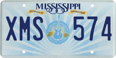 MS license plate XMS574