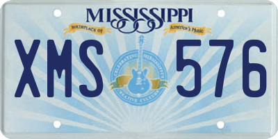 MS license plate XMS576
