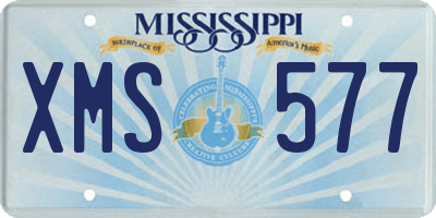 MS license plate XMS577
