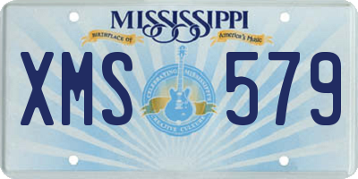MS license plate XMS579