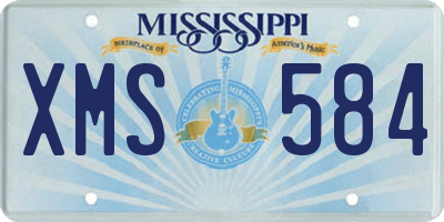 MS license plate XMS584