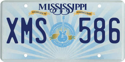 MS license plate XMS586