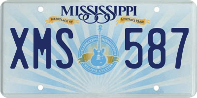 MS license plate XMS587