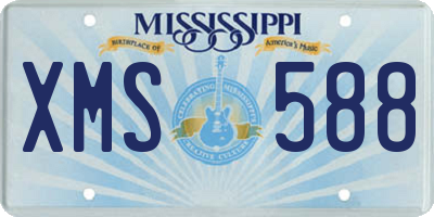 MS license plate XMS588