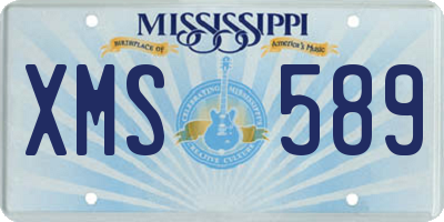 MS license plate XMS589