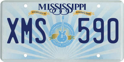 MS license plate XMS590