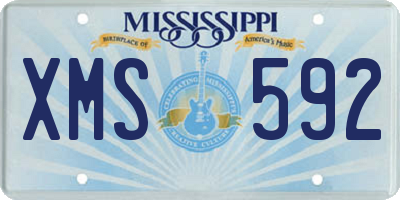MS license plate XMS592