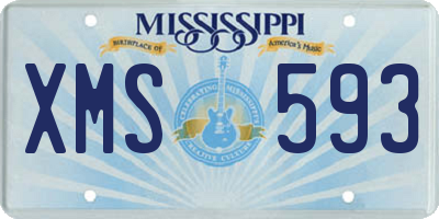 MS license plate XMS593
