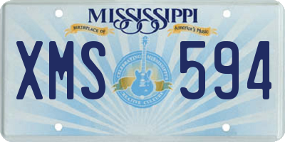 MS license plate XMS594