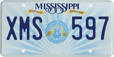 MS license plate XMS597