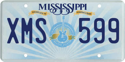 MS license plate XMS599