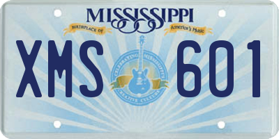 MS license plate XMS601