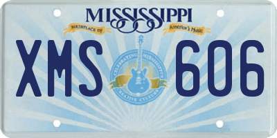 MS license plate XMS606