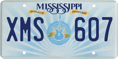 MS license plate XMS607