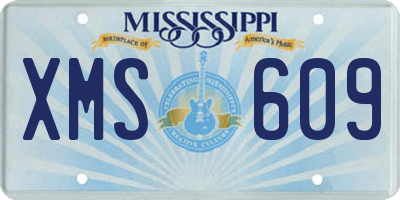 MS license plate XMS609