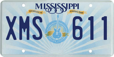 MS license plate XMS611