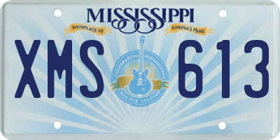 MS license plate XMS613