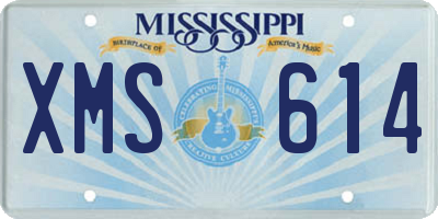 MS license plate XMS614