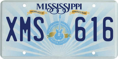 MS license plate XMS616