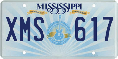 MS license plate XMS617