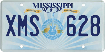 MS license plate XMS628