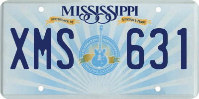 MS license plate XMS631