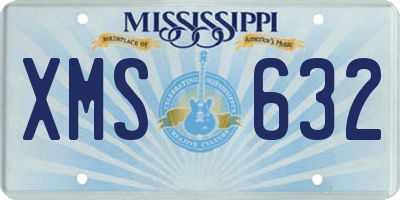 MS license plate XMS632