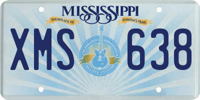 MS license plate XMS638