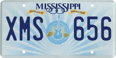 MS license plate XMS656