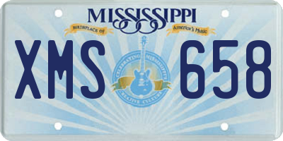 MS license plate XMS658