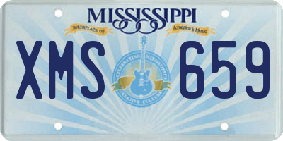 MS license plate XMS659