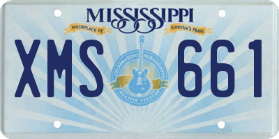 MS license plate XMS661