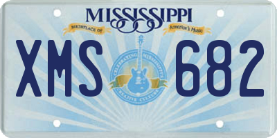 MS license plate XMS682