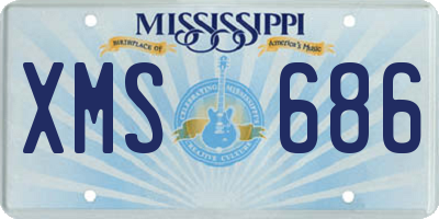 MS license plate XMS686