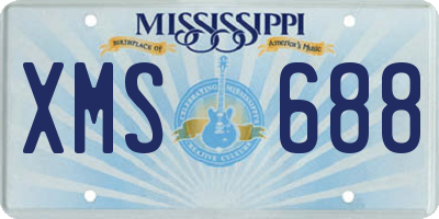 MS license plate XMS688