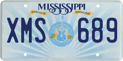 MS license plate XMS689
