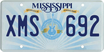 MS license plate XMS692