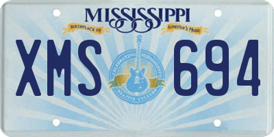 MS license plate XMS694