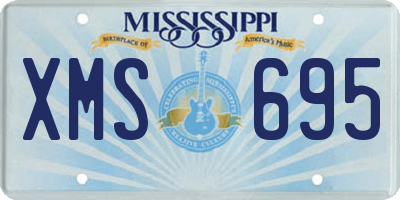 MS license plate XMS695