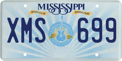 MS license plate XMS699