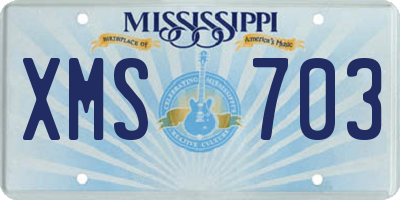 MS license plate XMS703