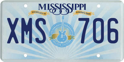 MS license plate XMS706