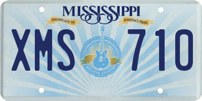 MS license plate XMS710