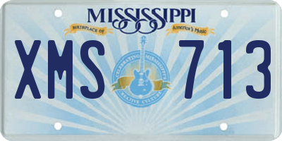 MS license plate XMS713