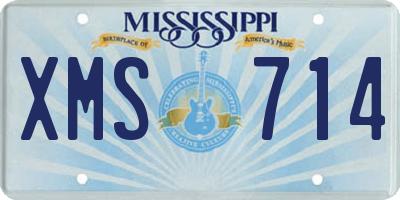 MS license plate XMS714
