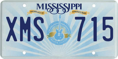 MS license plate XMS715