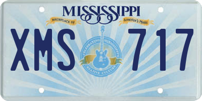 MS license plate XMS717