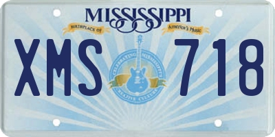 MS license plate XMS718